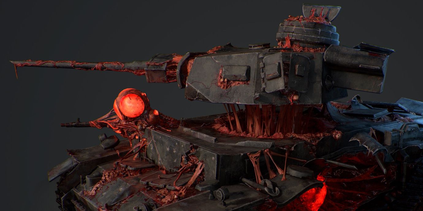 A Zombie Tank with weak points exposed in Zombie Army 4 Dead War