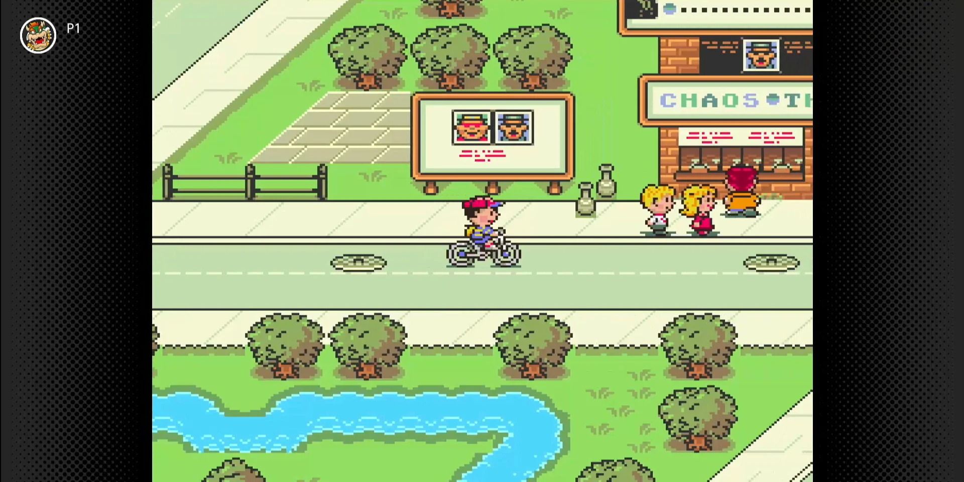 A screenshot showing Earthbound running in the Nintendo Switch Online SNES app