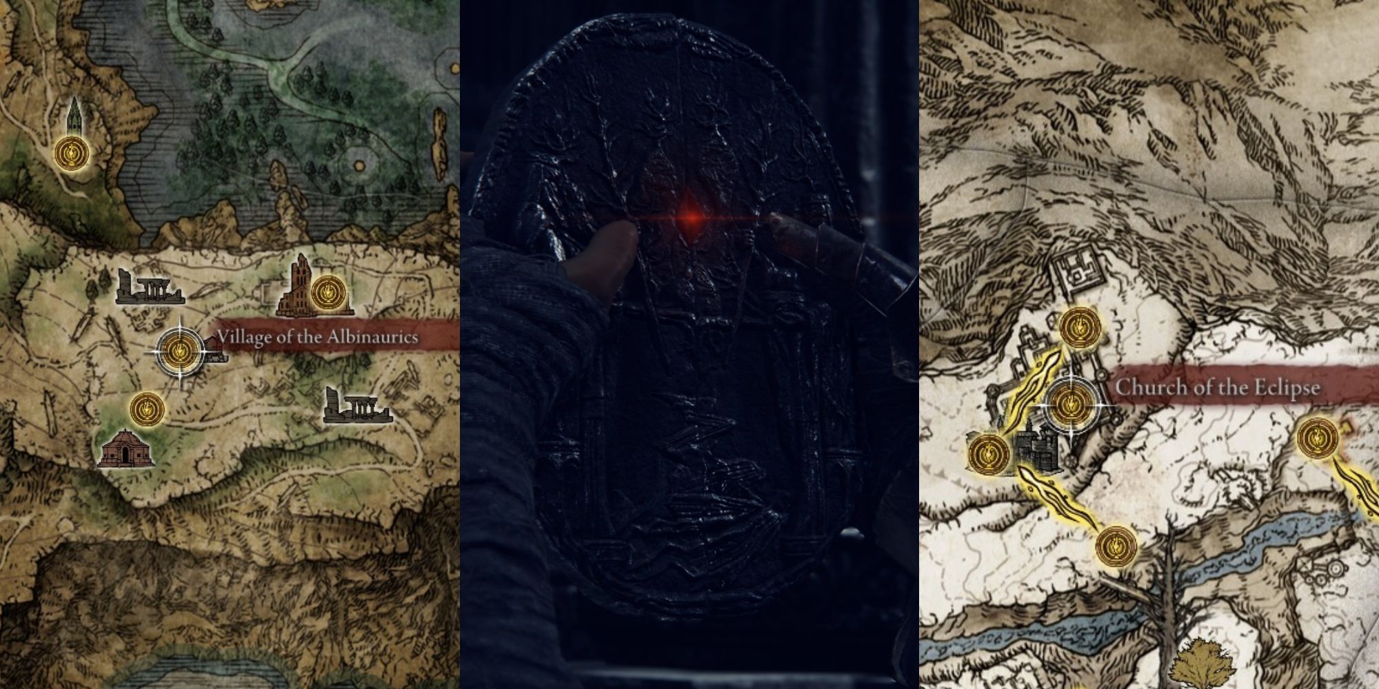 elden ring secret medallion pieces locations on the map