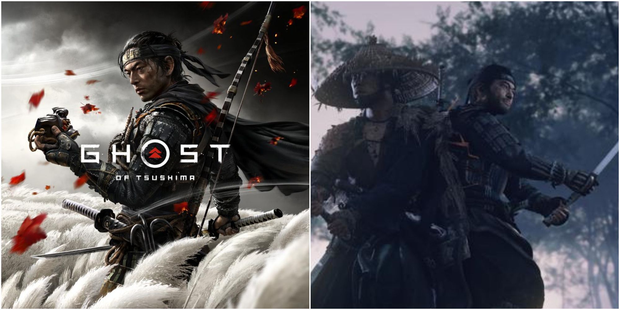 ghost of tsushima cover & gameplay