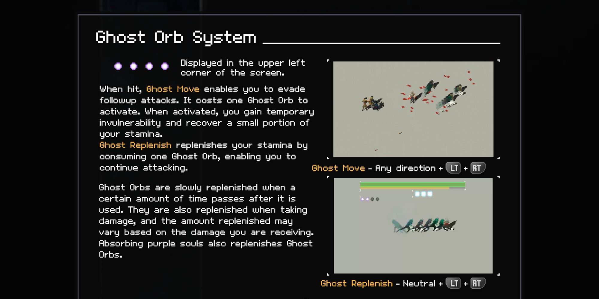 ghost orb system info panel in unsouled