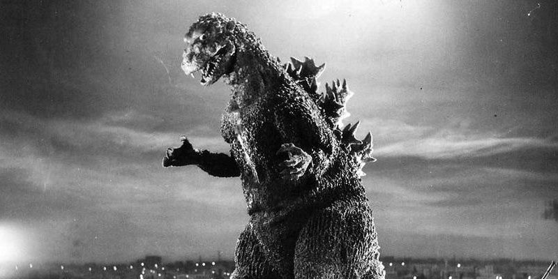 Black and white Godzilla movie