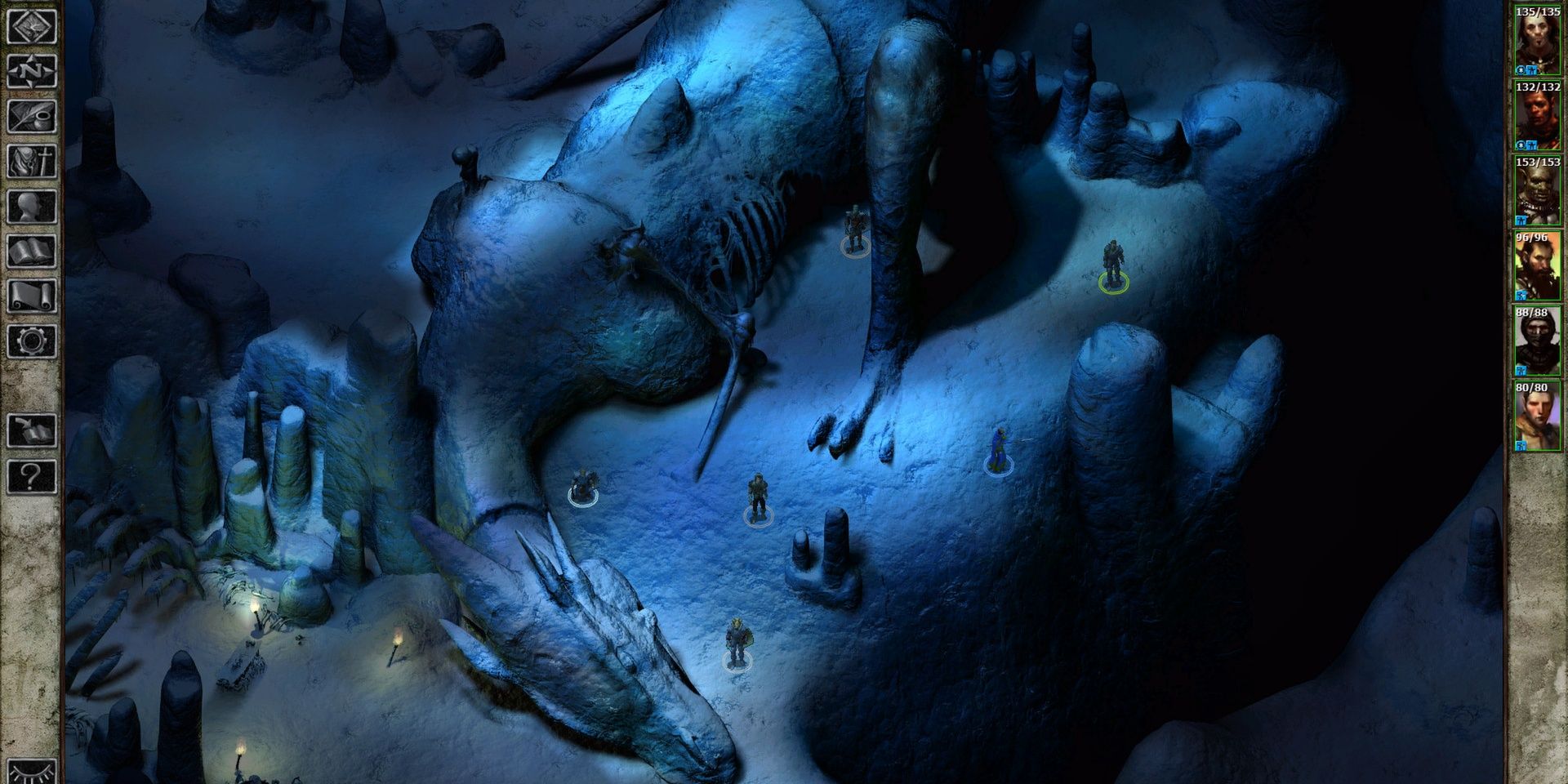 A screenshot showing gameplay in Icewind Dale: Enhanced Edition