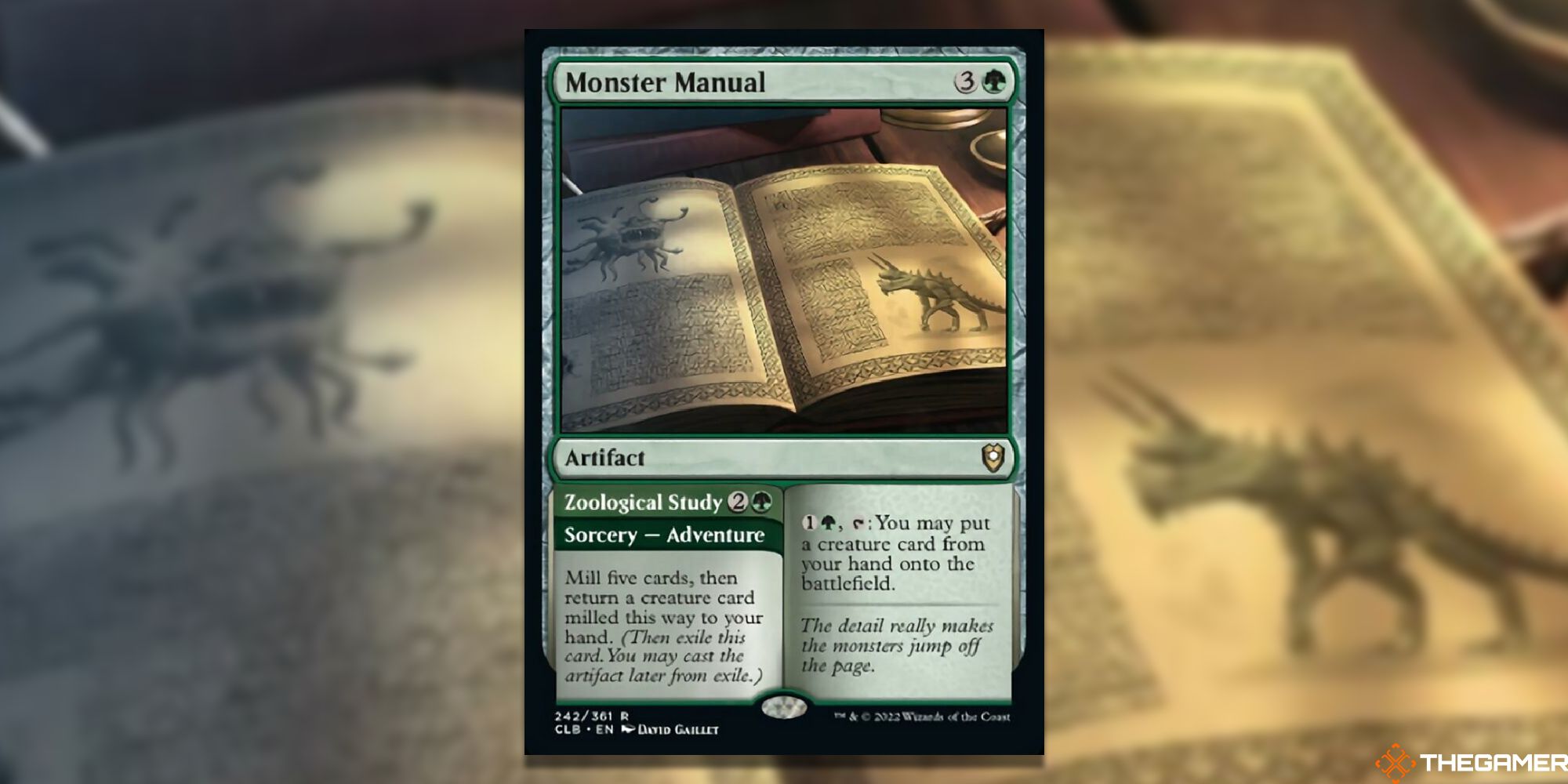 Magic: The Gathering Monster Manual full card with background