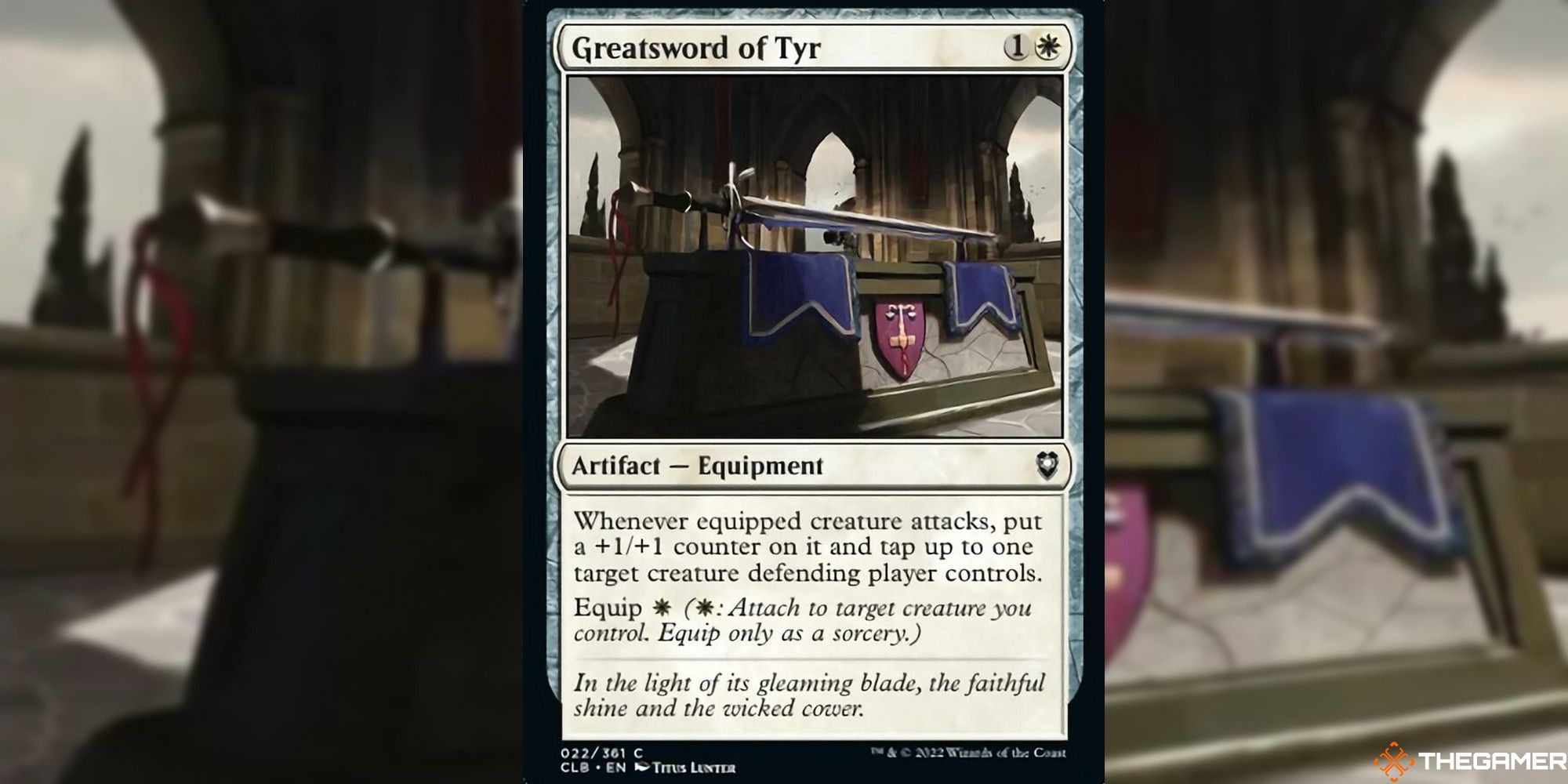 mtg greatsword of tyr card art and text
