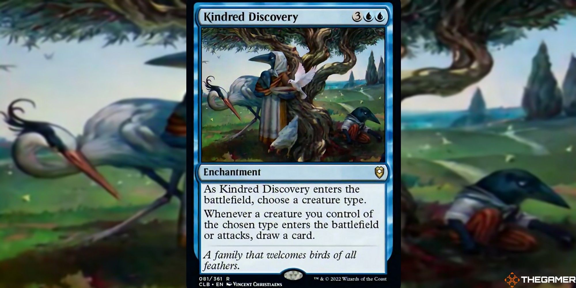 mtg kindred discovery full card with art background