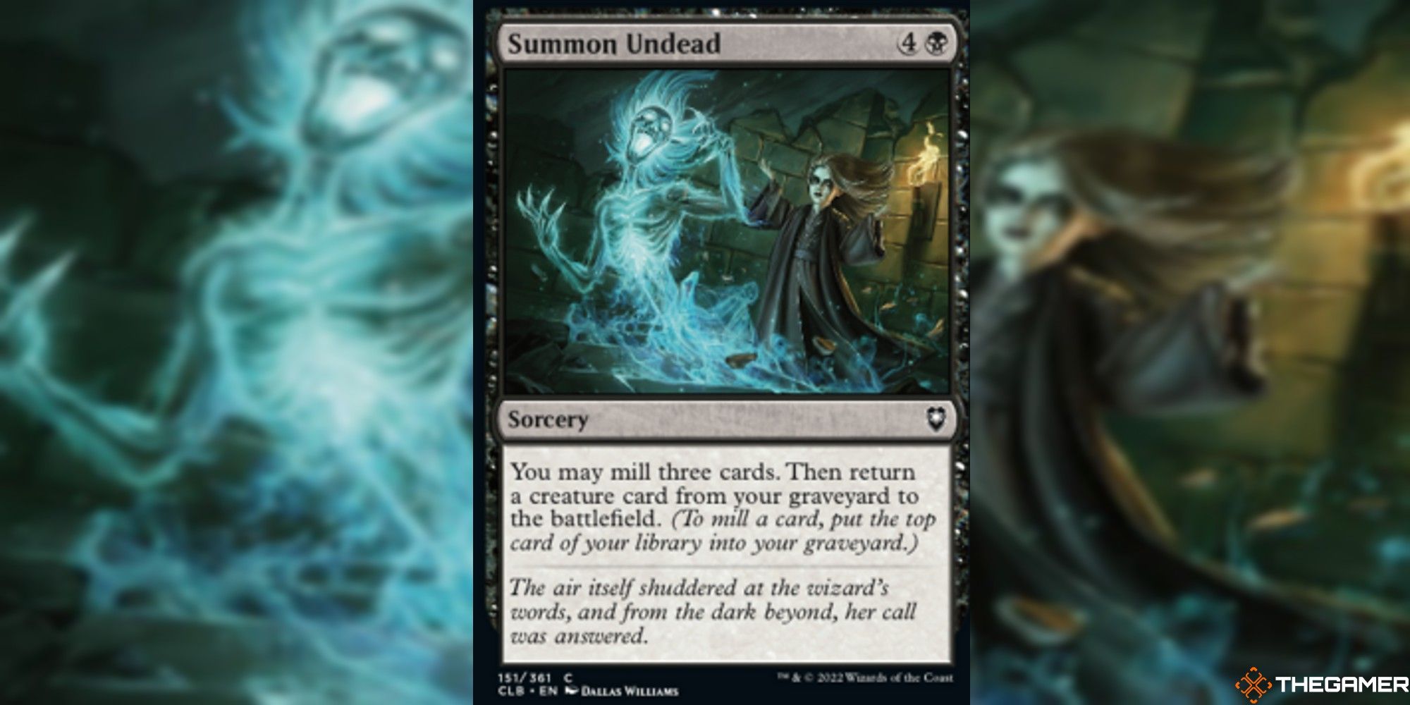 mtg summon undead card art and text