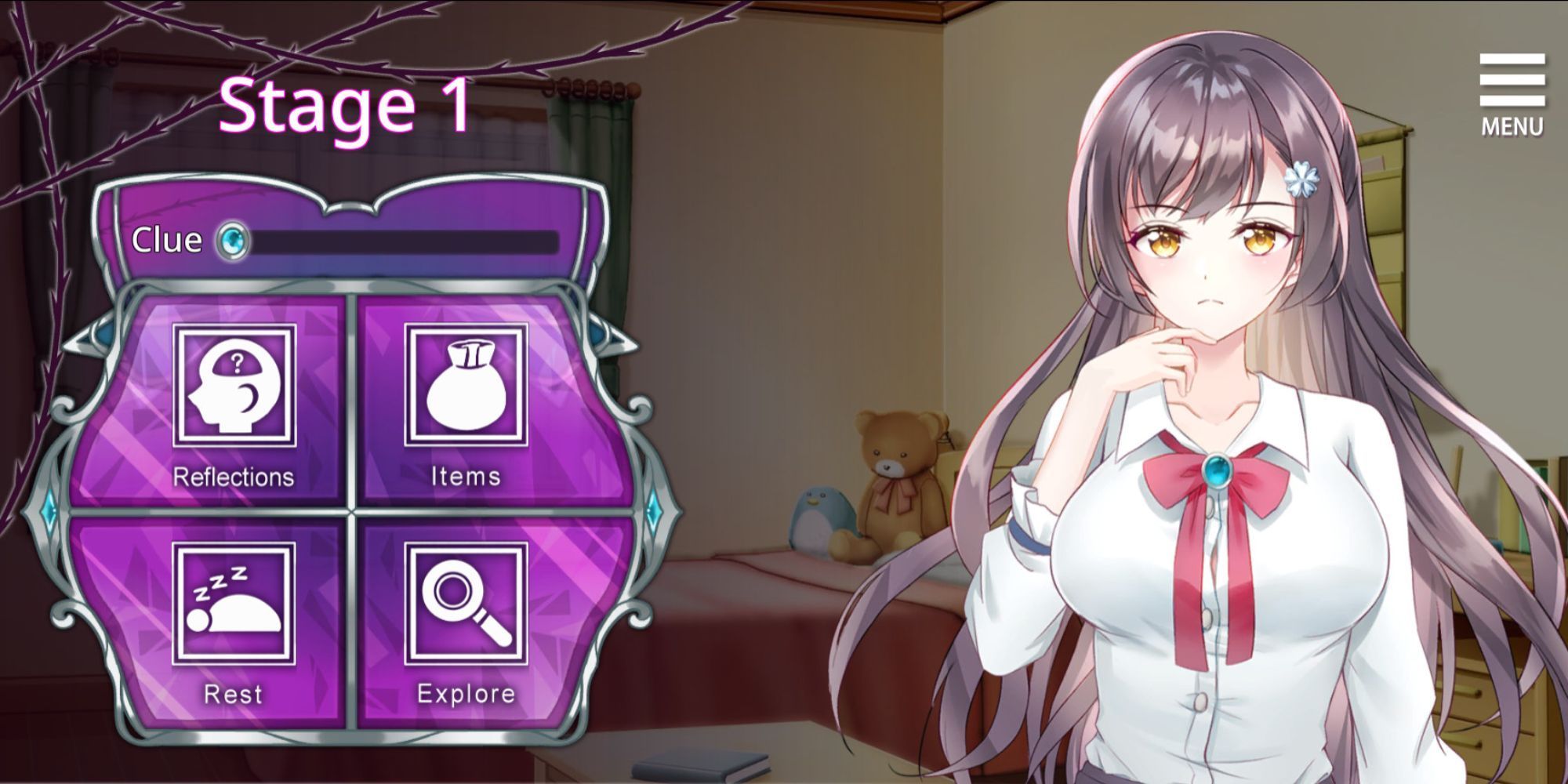 A screenshot from Mysteries of Showbiz, an adult game with an anime artstyle.