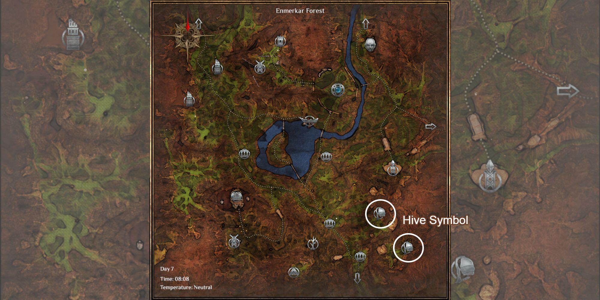 hive icon on map of enmerkar forest