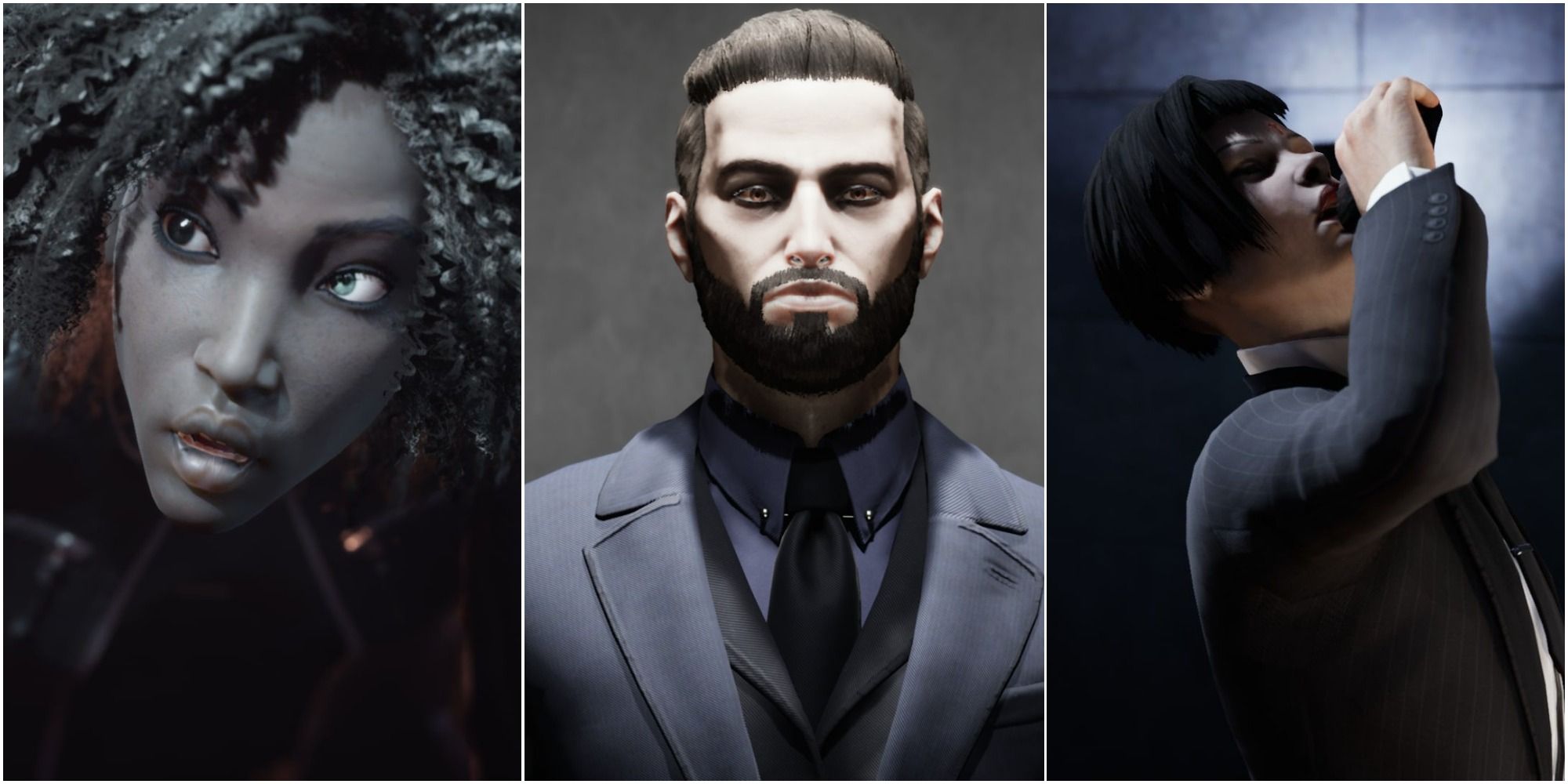 Vampire: The Masquerade - Swansong - collage of Emem, Galeb, and Leysha