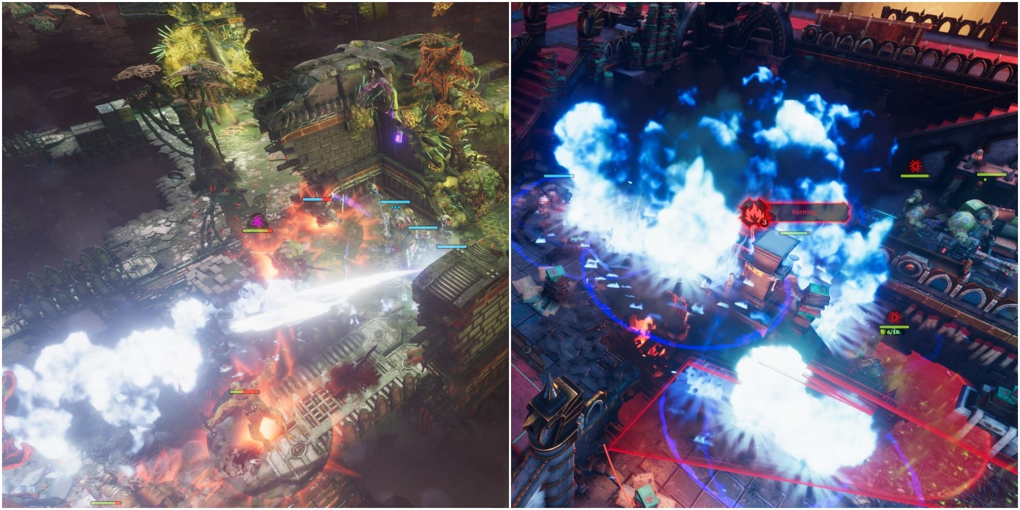 Chaos Gate collage of Purifier burning literally everything