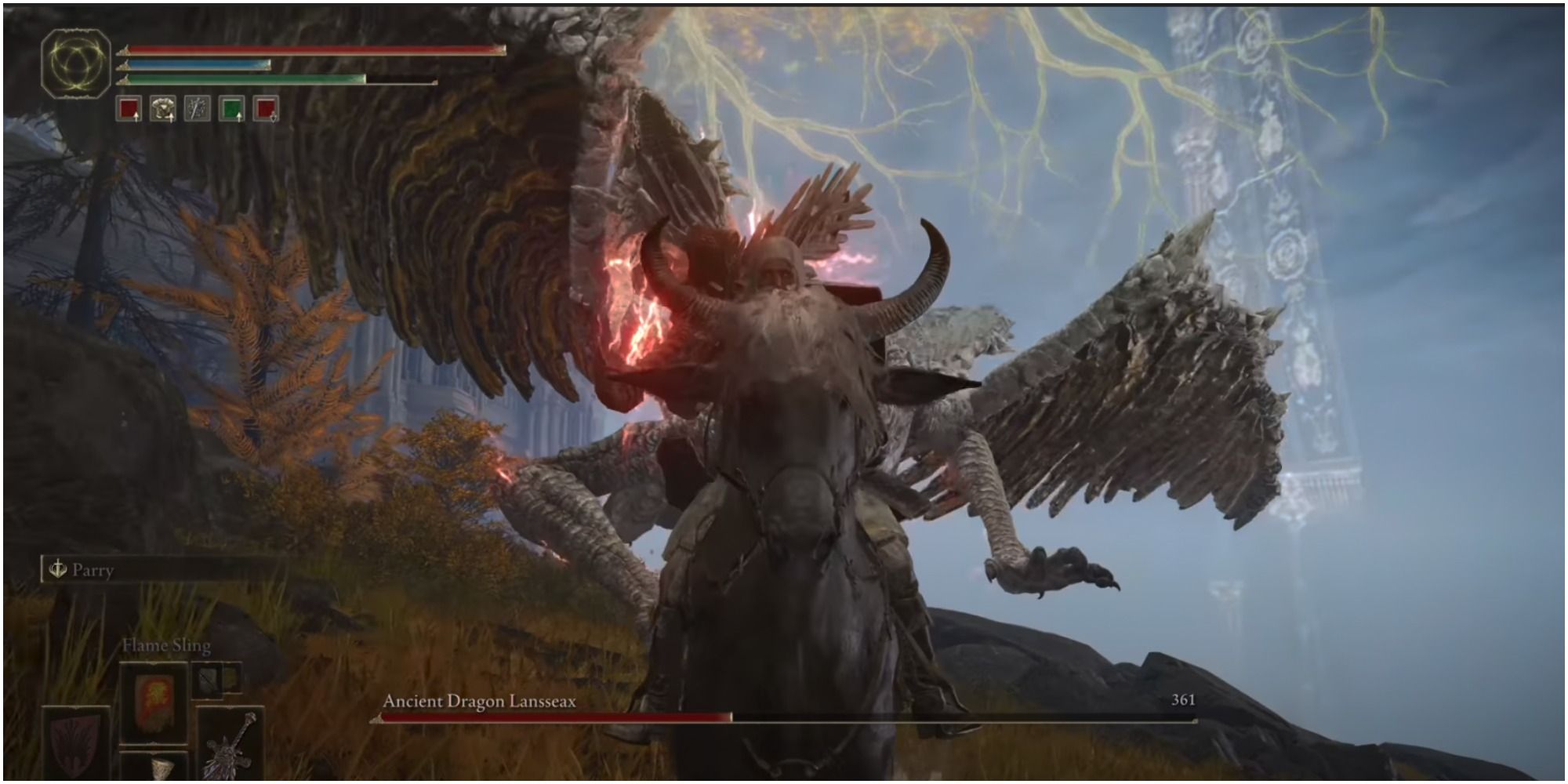 Elden Ring Ancient Dragon Lansseax's bite attack