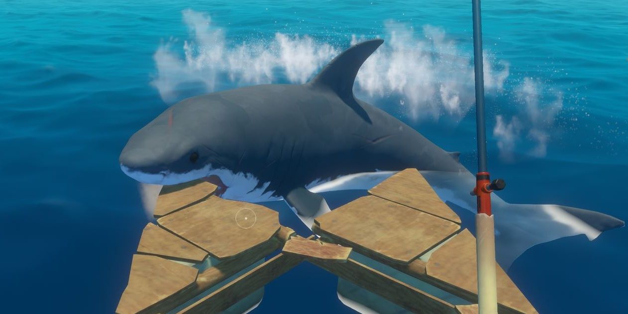 A shark attacking in Raft