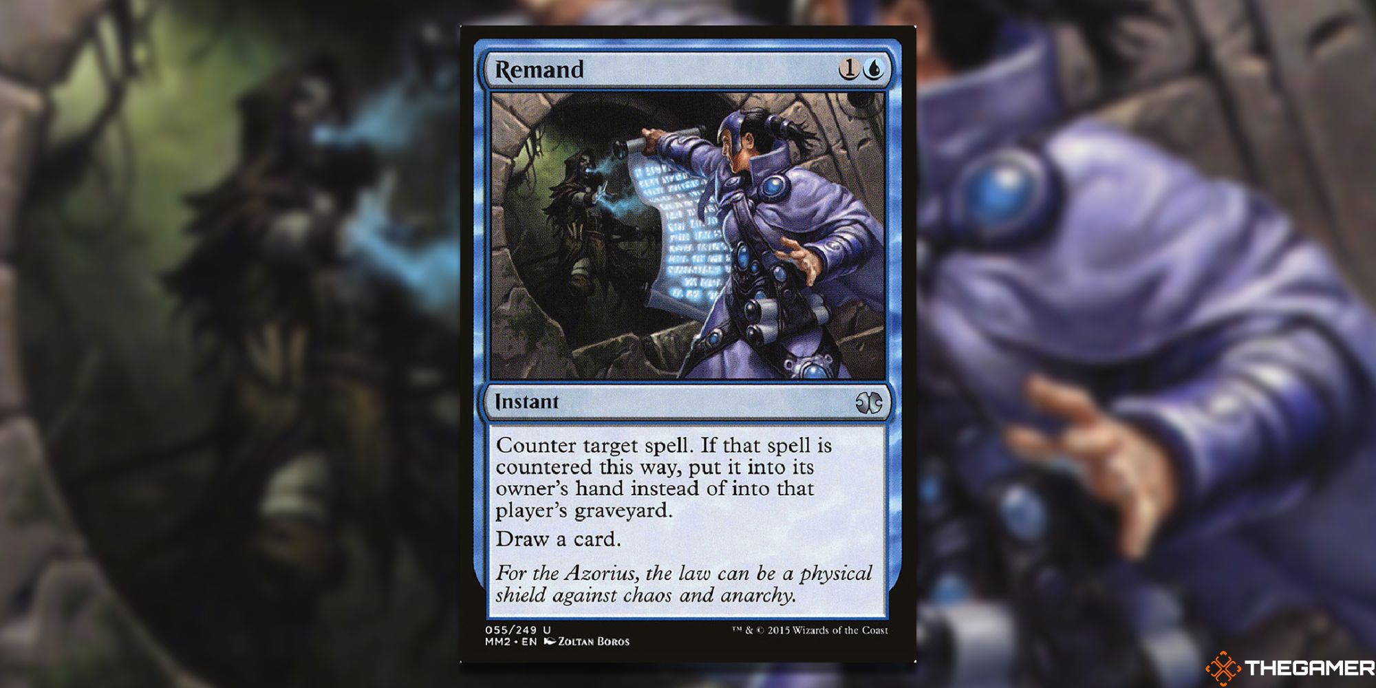 Remand Magic: The Gathering full card with background