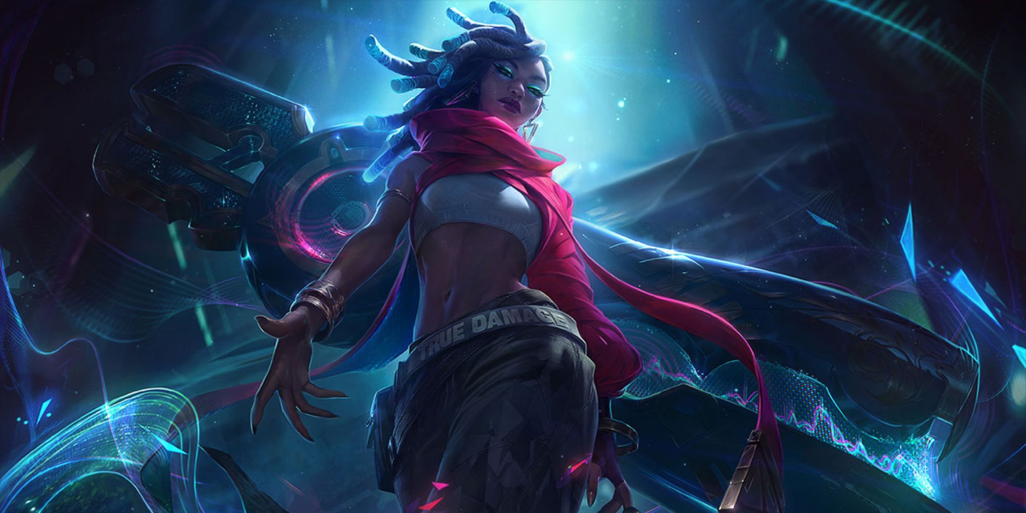 Splash Art of True Damage Senna from League of Legends