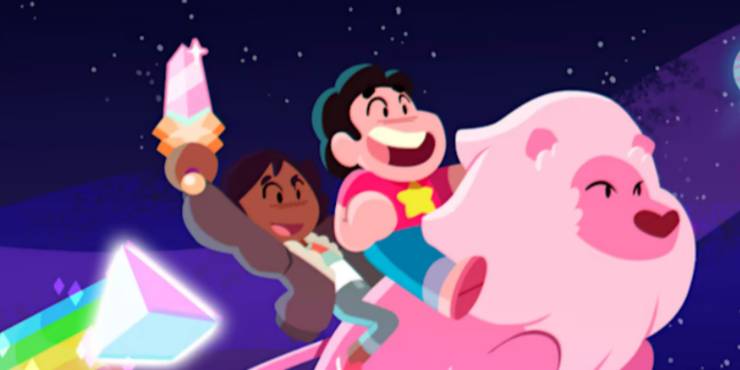 steven-universe-unleash-the-light-characters-riding-a-flying-pink-lion-in-space.png (740×370)