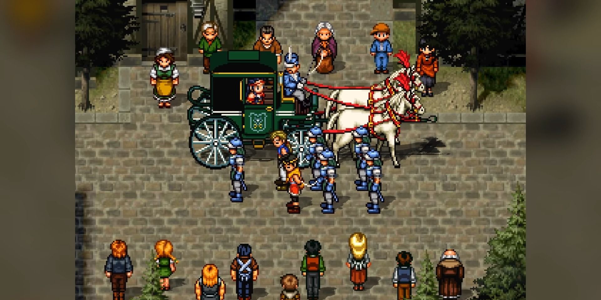 A screenshot showing a scene in Suikoden 2