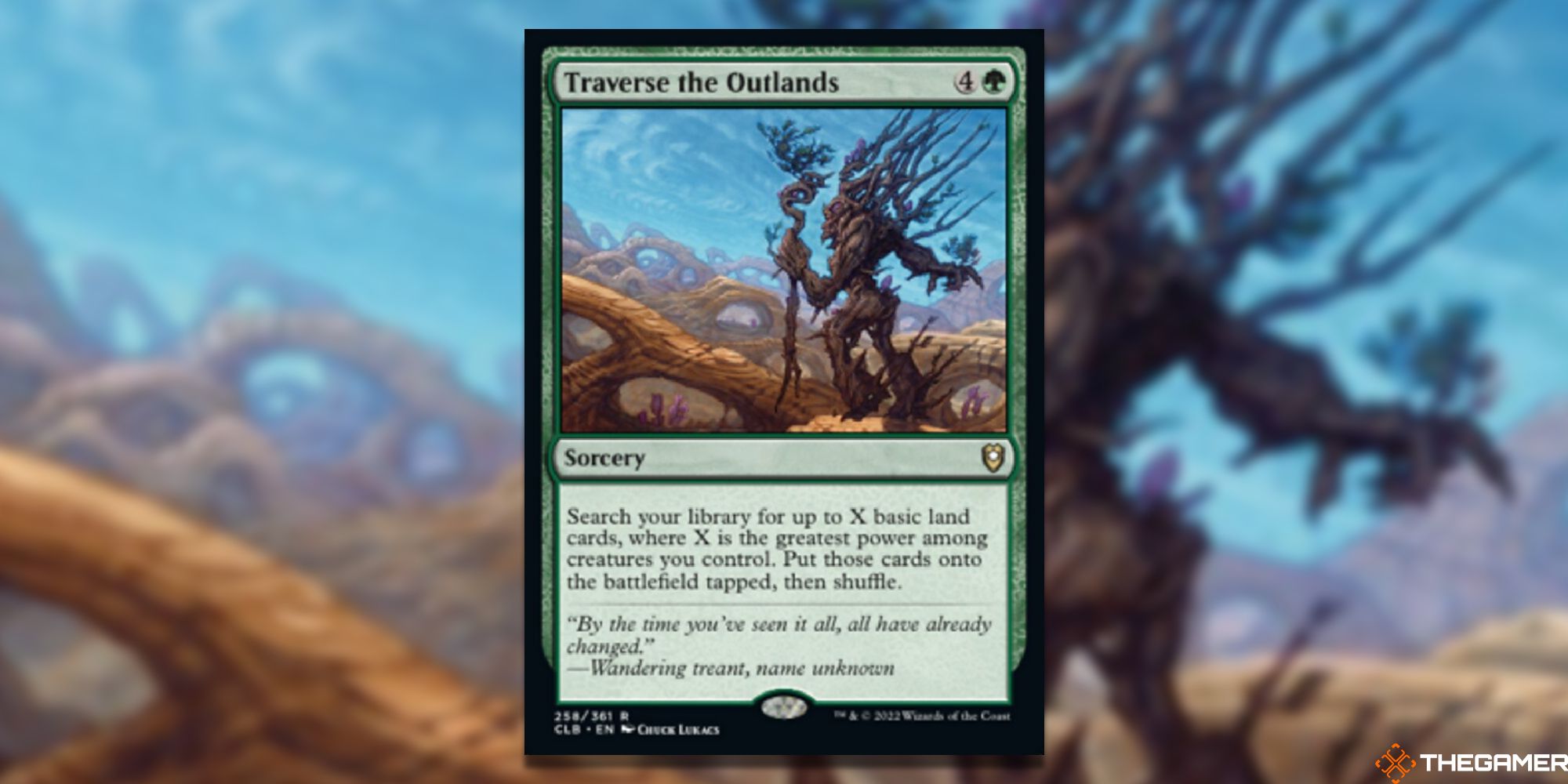 Magic: The Gathering Traverse the Outlands full card with background