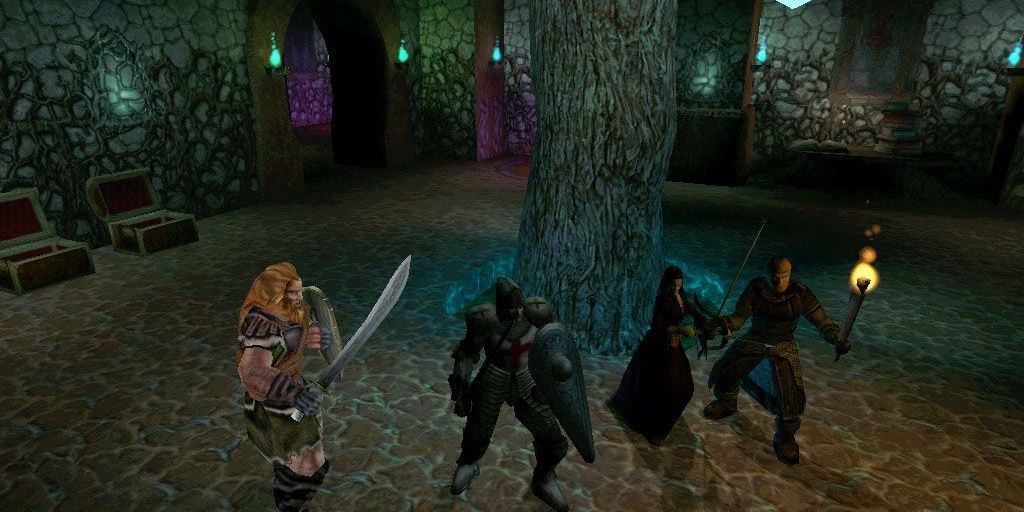 A screenshot showing a party of vampires in Vampire: The Masquerade - Redemption