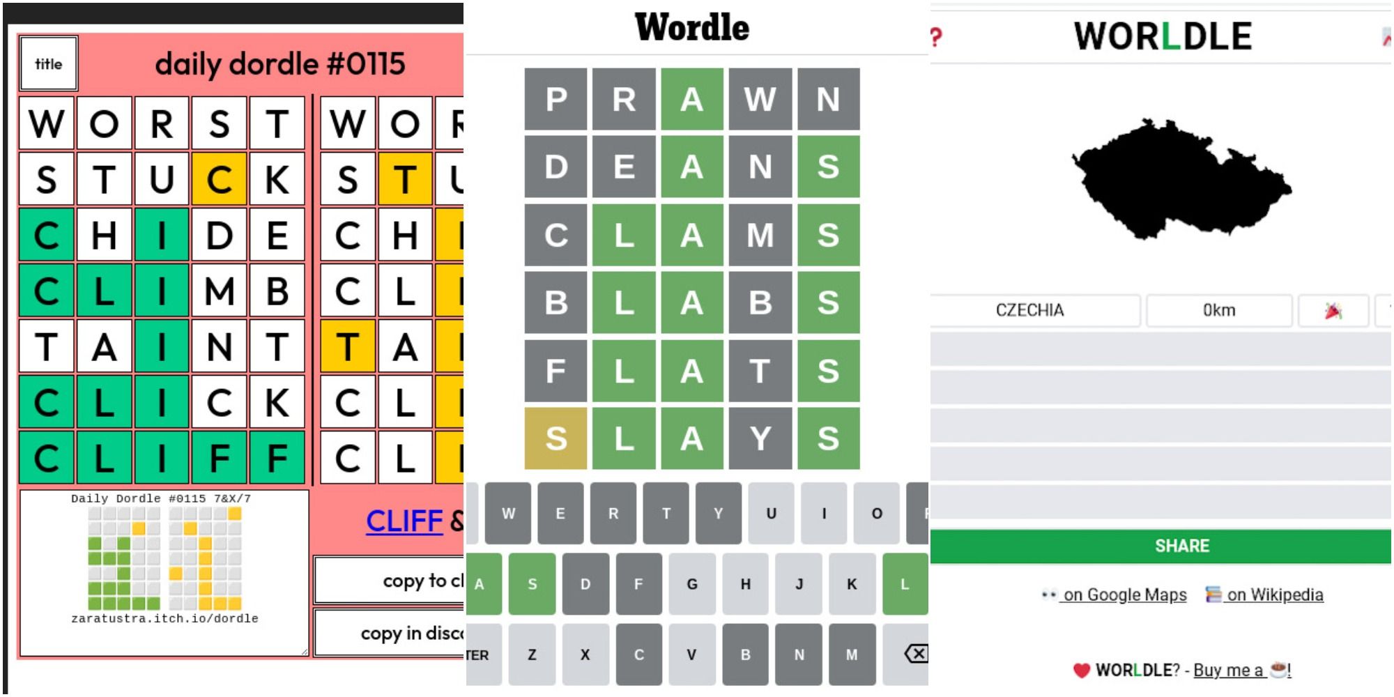wordle like games feature with worldle and dordle