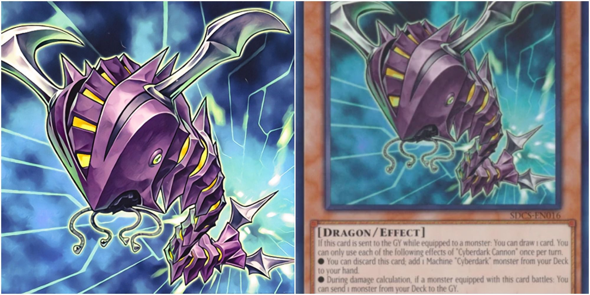 yugioh Cyberdark Cannon card art and text