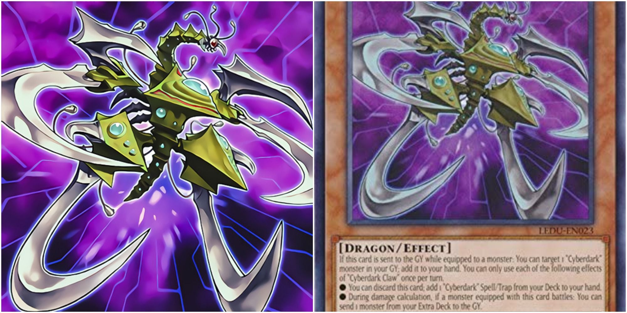 yugioh Cyberdark Claw card art and text