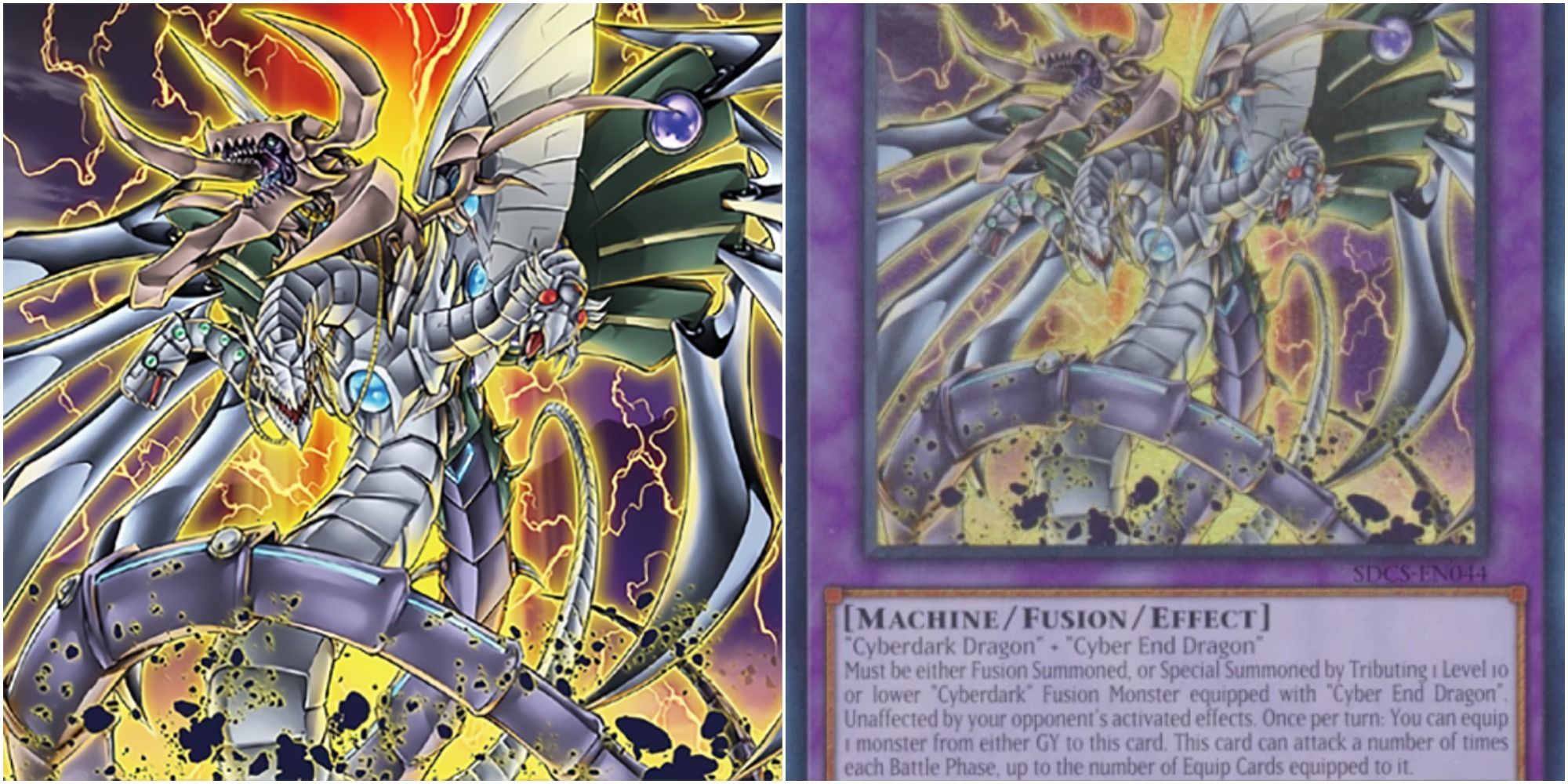 yugioh Cyberdark End Dragon card art and text