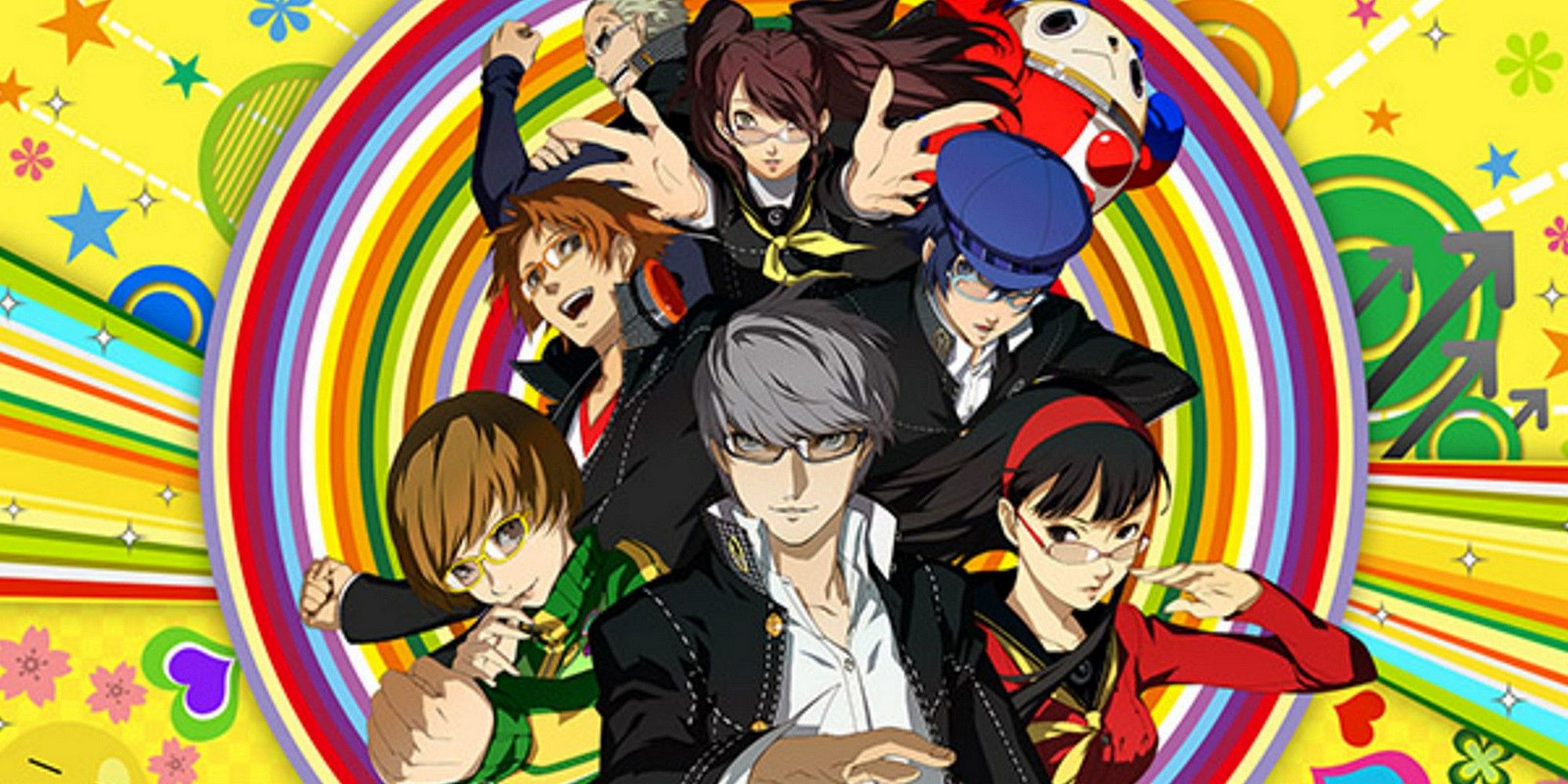 A compilation of all the characters from the investigation team of Persona 4 Golden