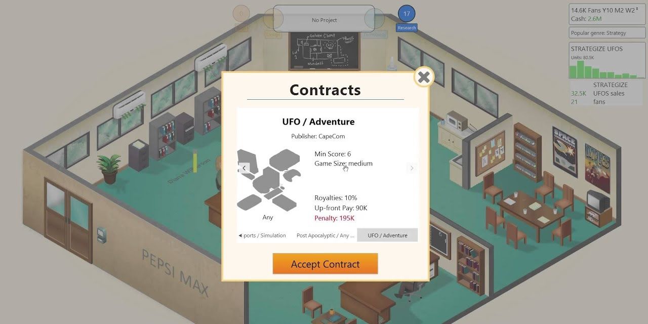 A Publisher in Game Dev Tycoon