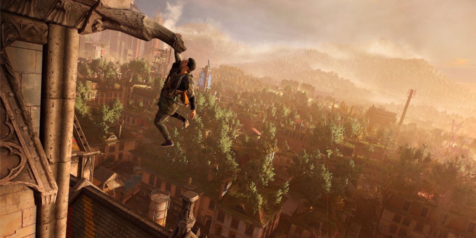 Dying Light 2: Stay Human Aiden climbing a tall building