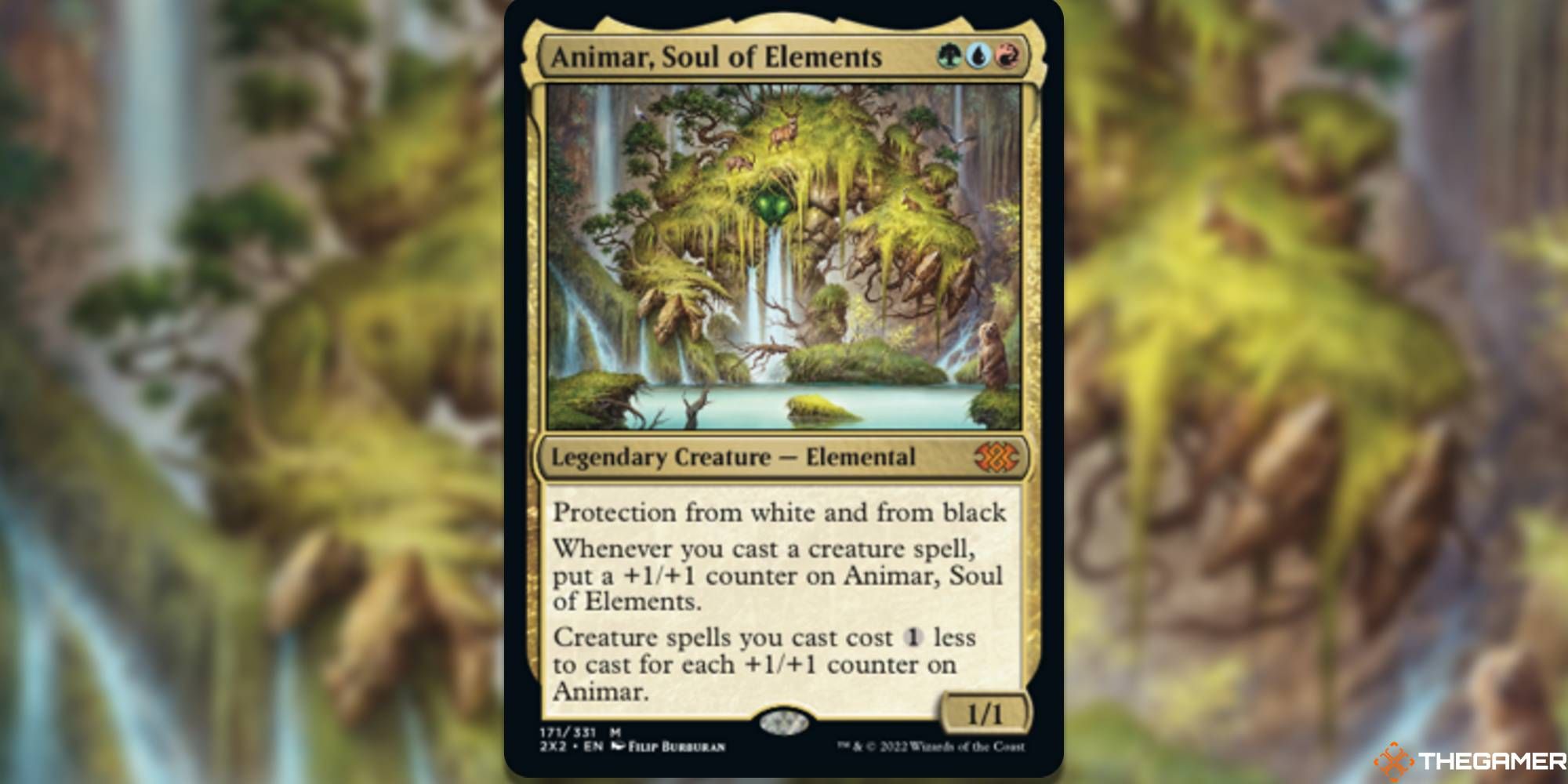 Image of the Animar, Soul of Elements card from Magic: The Gathering with art by Filip Burburan