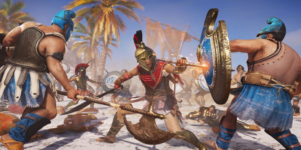 Assassins Creed Odyssey GeForce Now battle