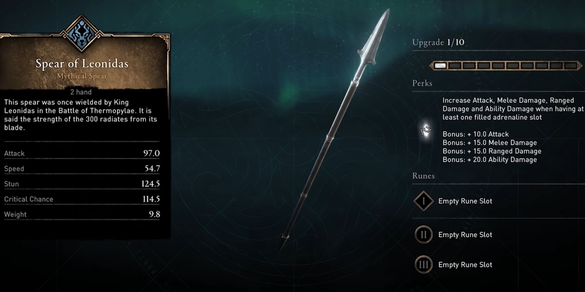 Assassin's Creed Valhalla Screenshot Of Spear Of Leonidas