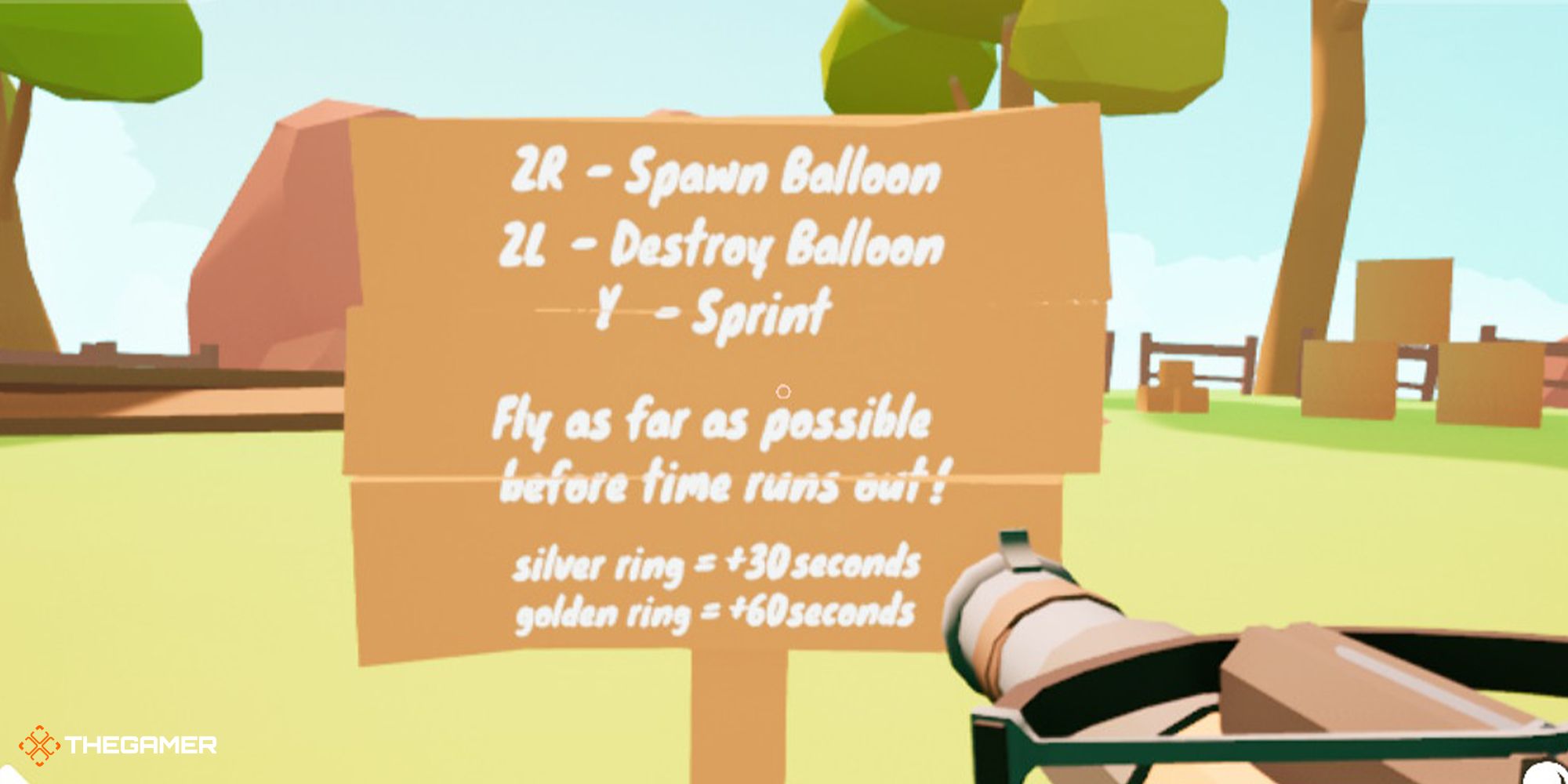 Balloon Flight - Sign full of instructions