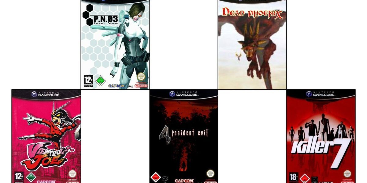 The 5 originally planned titles for the Capcom 5, Viewtiful Joe, P.N.03, Resident Evil 4, Dead Phoenix, and Killer 7