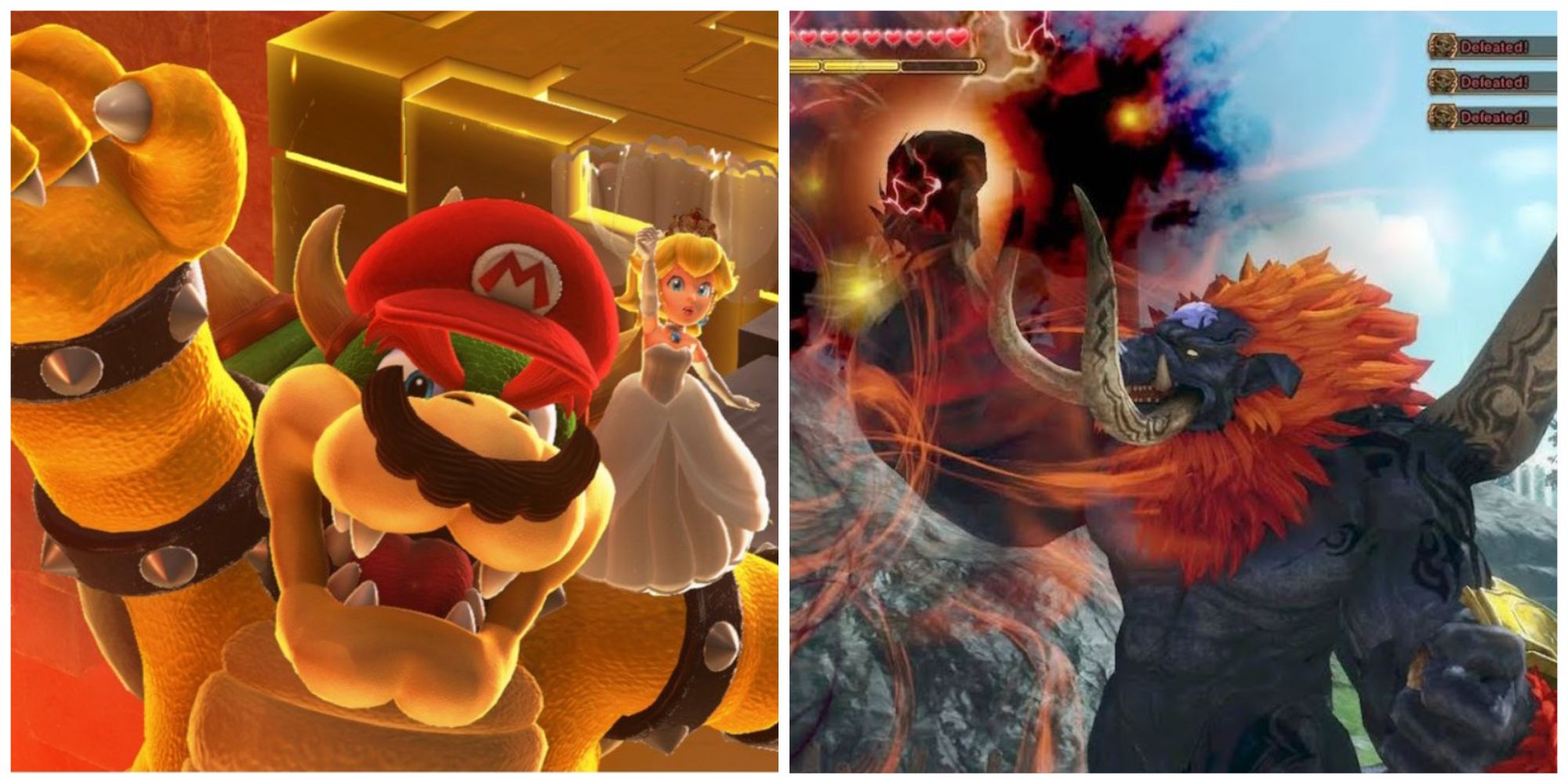 Mario Bowser in Super Mario Odyssey, Ganon in Hyrule Warriors
