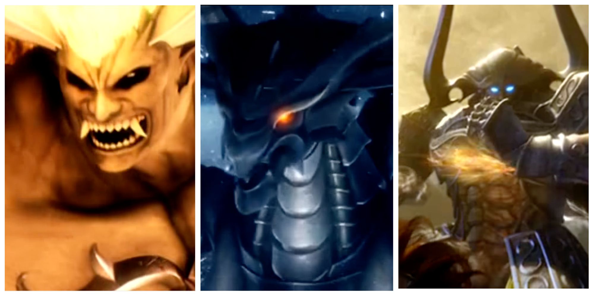Crisis Core FF7 Summons Ifrit left Bahamut middle Odin right