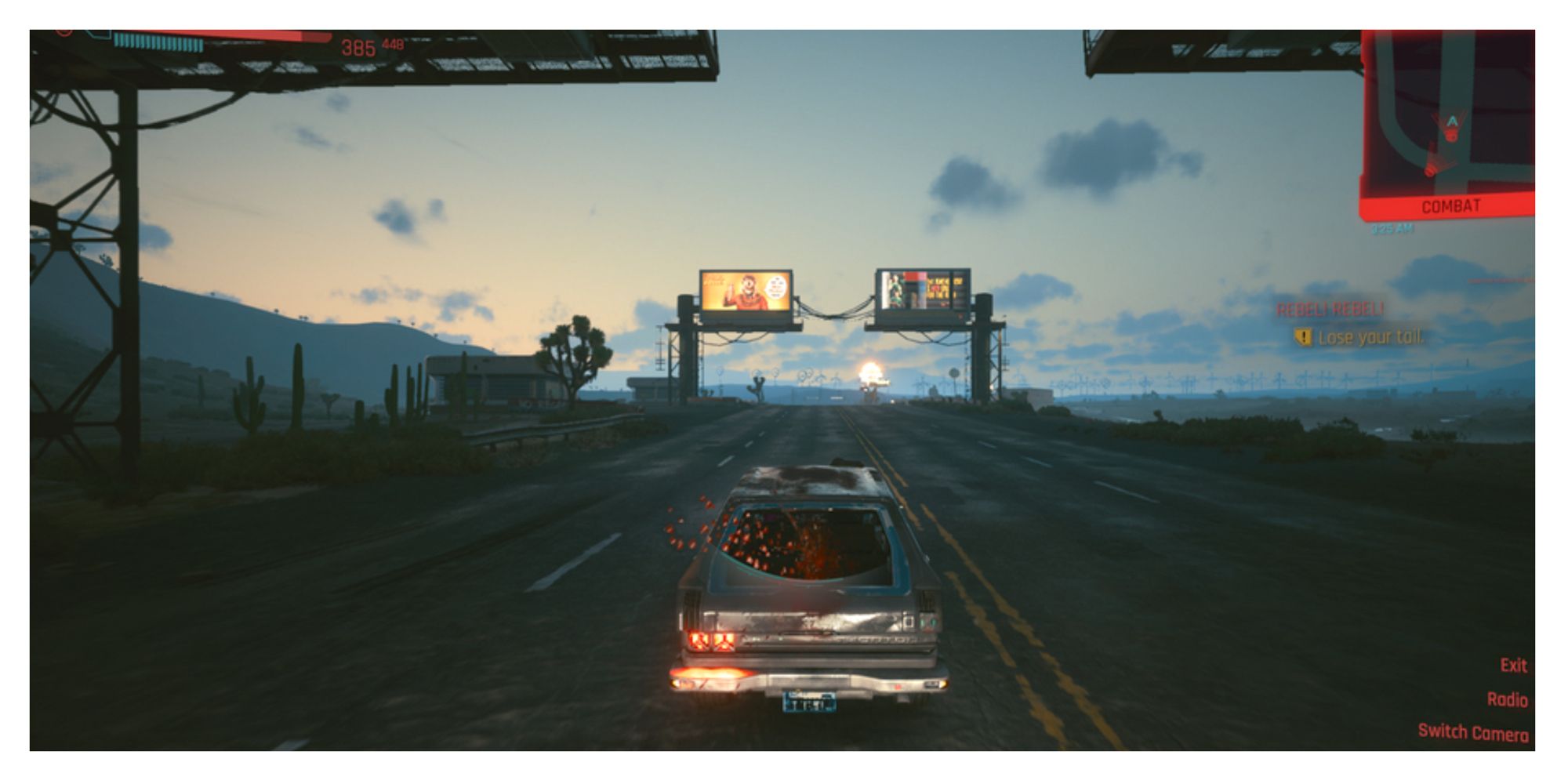 Driving in Cyberpunk 