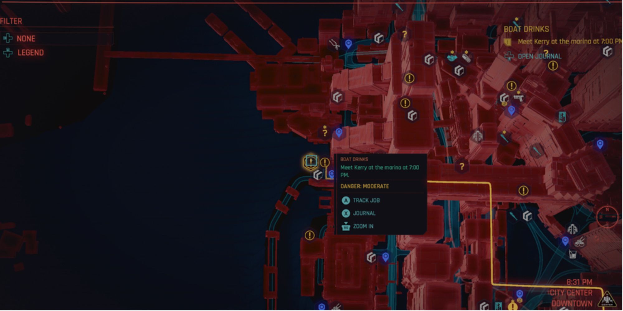 Map marker for boat drinks cyberpunk 2077
