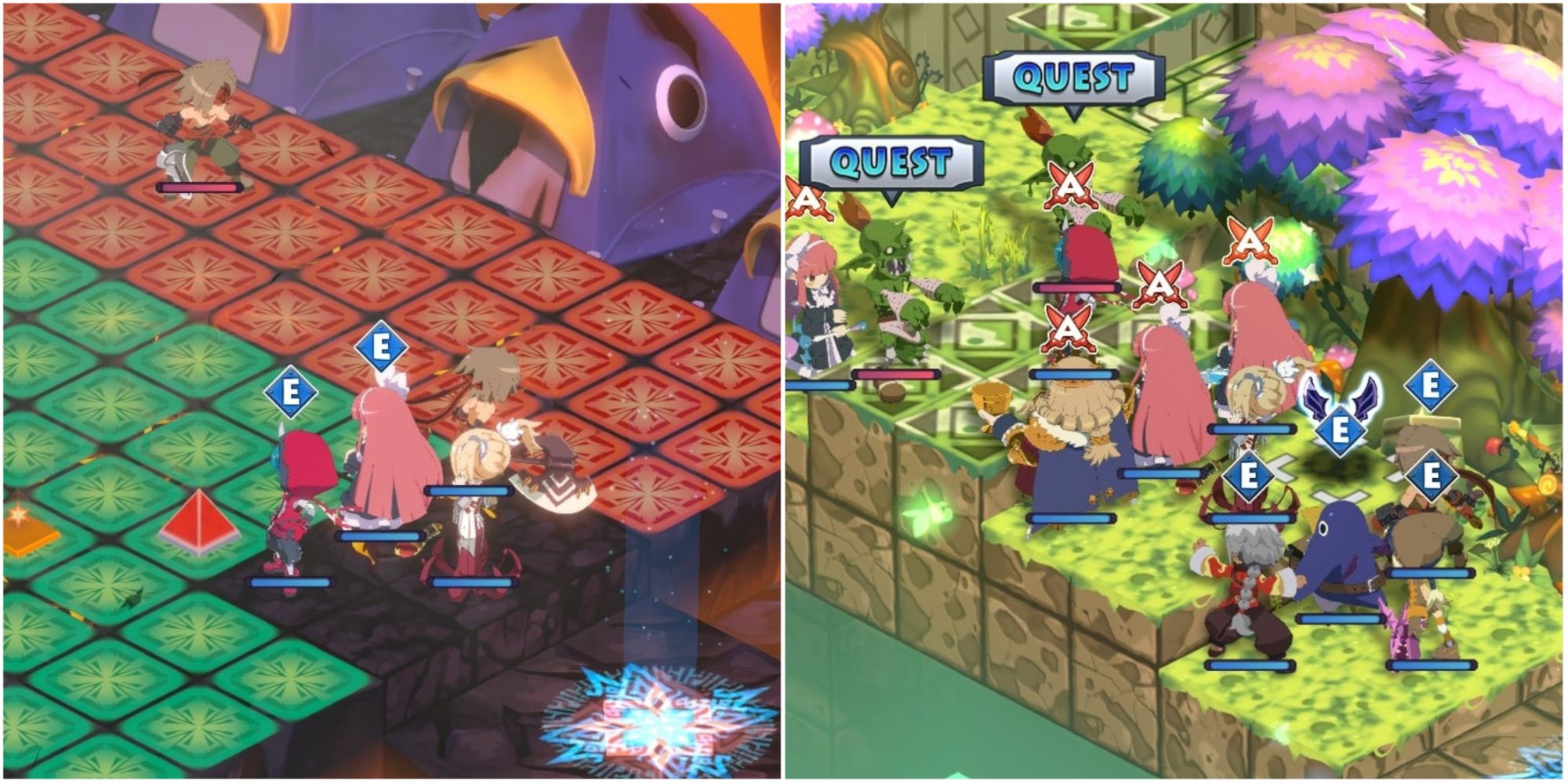 Disgaea 6 - collage of different maps 