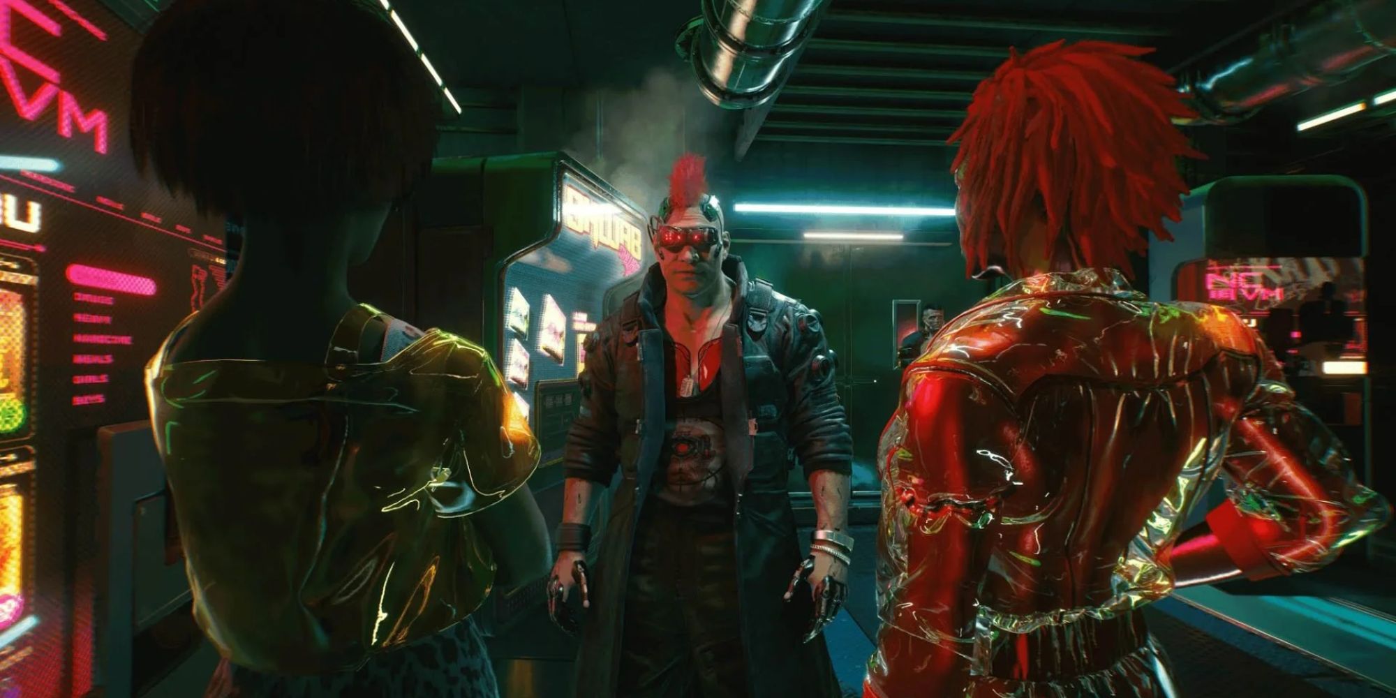 Cyberpunk 2077 characters in stylish clothing