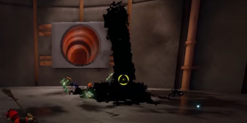 Screenshot of a Demon Tower in Kingdom Hearts 3.