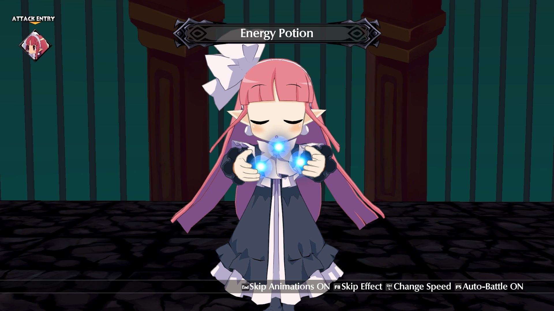 Disgaea 6 Witch casting Energy Potion