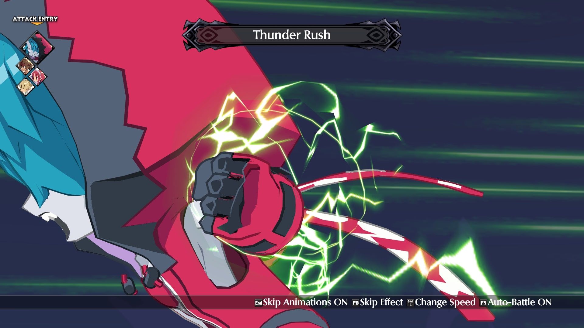 Disgaea 6 Zed using Thunder Rush