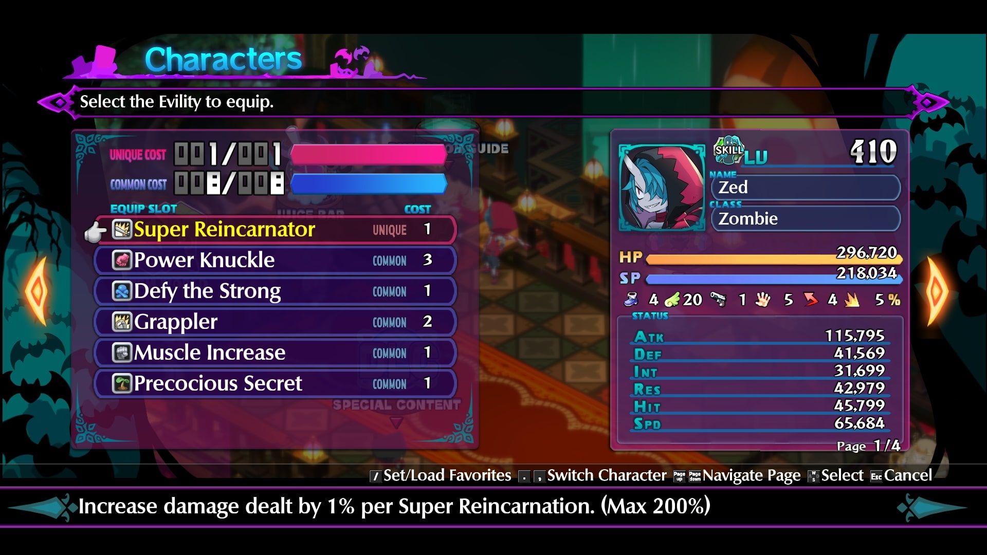 Disgaea 6 Super Reincarnation Zed's Super Reincarnator Evility