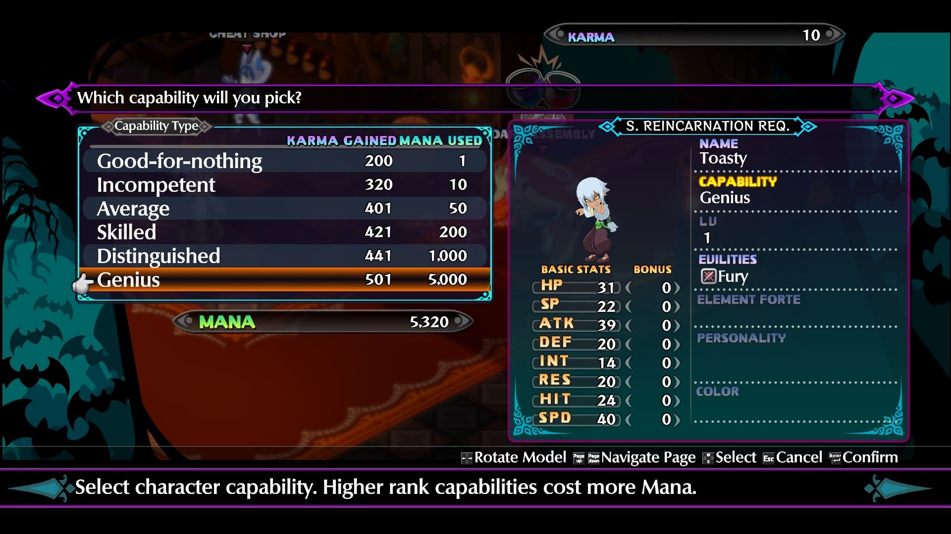 Disgaea 6 Super Reincarnation Martial Artist