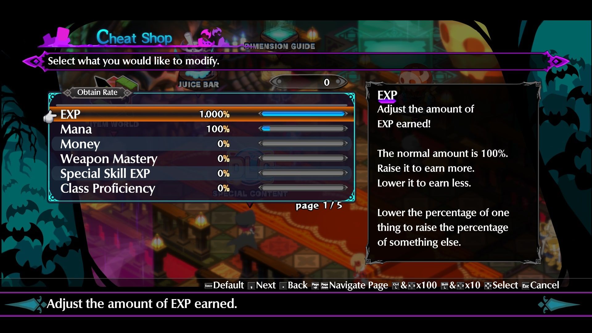 Disgaea 6 Cheat Shop +1000% EXP Cheat