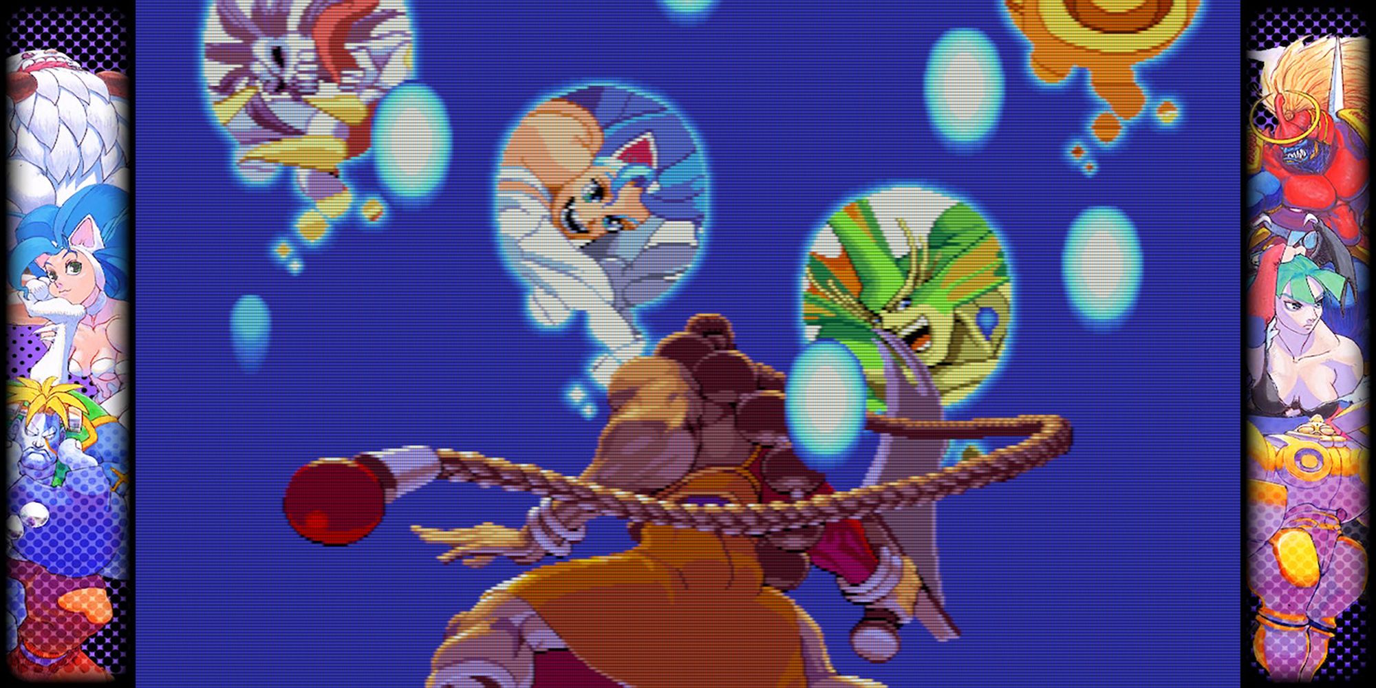 Donovan Faces hordes of monsters ahead of him in Night Warriors: Darkstalkers' Revenge intro. Capcom Fighting Collection.