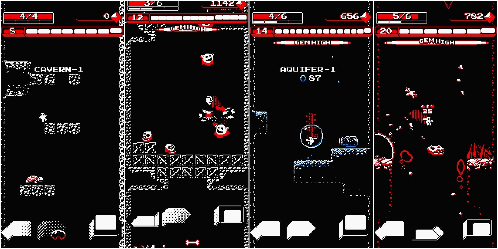 Downwell All Four Biomes