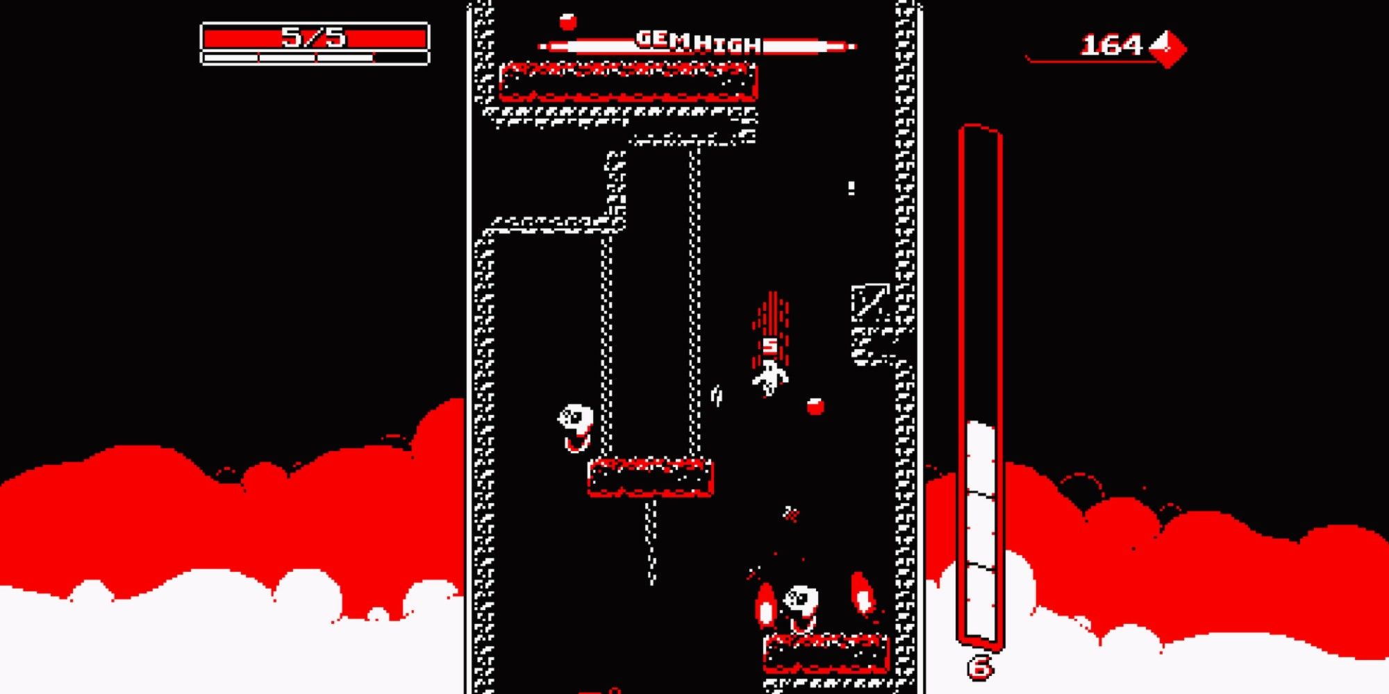 Downwell PS5 Version Featuring Borders